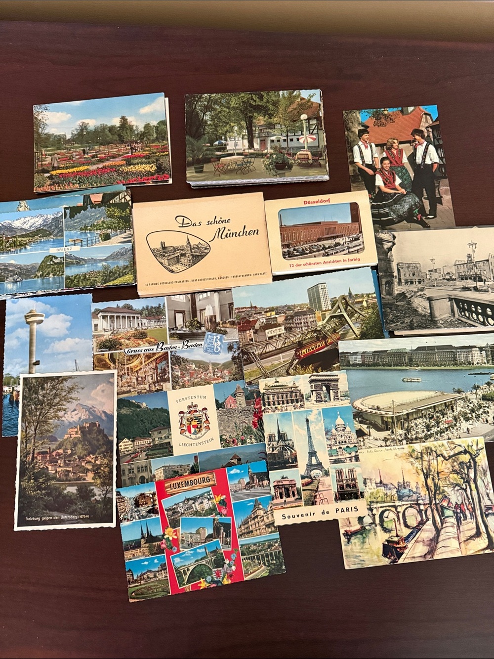 Vintage European Postcard Lot - Multicolor & Black and White & Packets